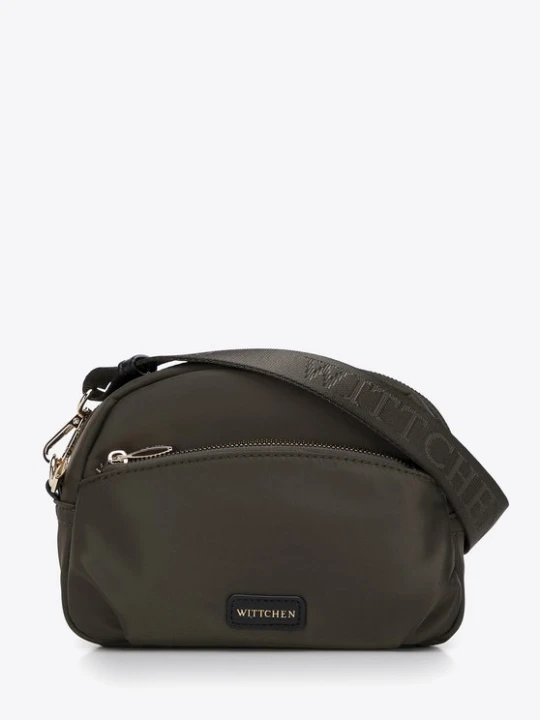 Zdjęcie produktu Damska torebka crossbody z nylonu zielona Wittchen