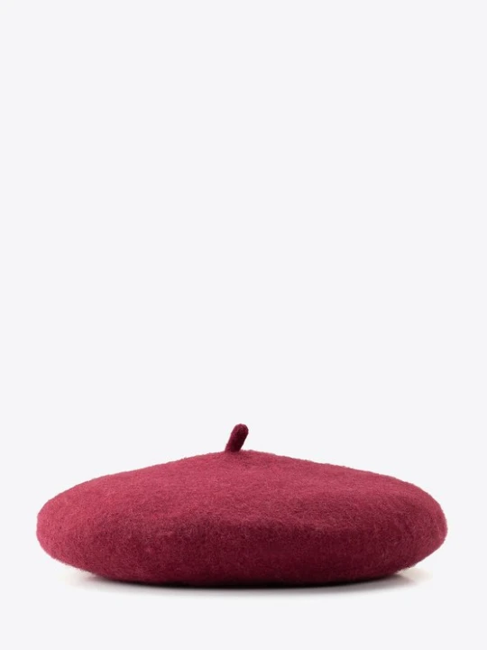 Zdjęcie produktu Damski beret wełniany bordowy Wittchen