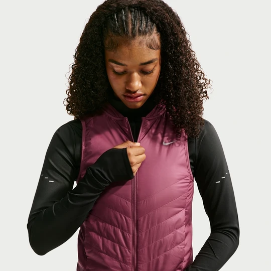 Zdjęcie produktu Damski bezrękawnik do biegania Nike Tempo Repel Warm - Czerwony