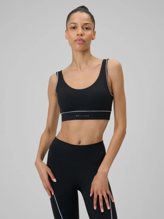 Zdjęcie produktu Damski biustonosz do jogi 4F 4FRSS26USBAF263 - czarny