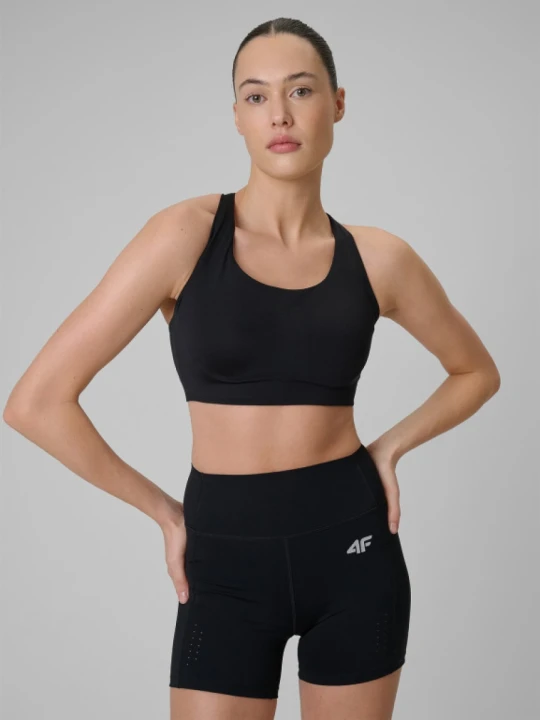 Zdjęcie produktu Damski biustonosz treningowy 4F 4FWSS26USBAF222 - czarny