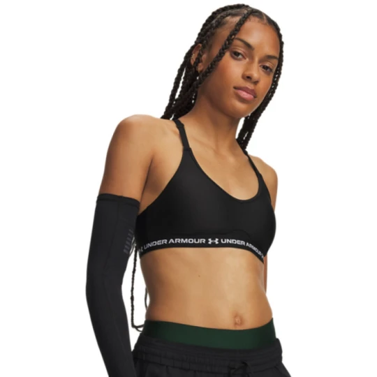 Zdjęcie produktu Damski biustonosz treningowy Under Armour Crossback Low Strappy - czarny