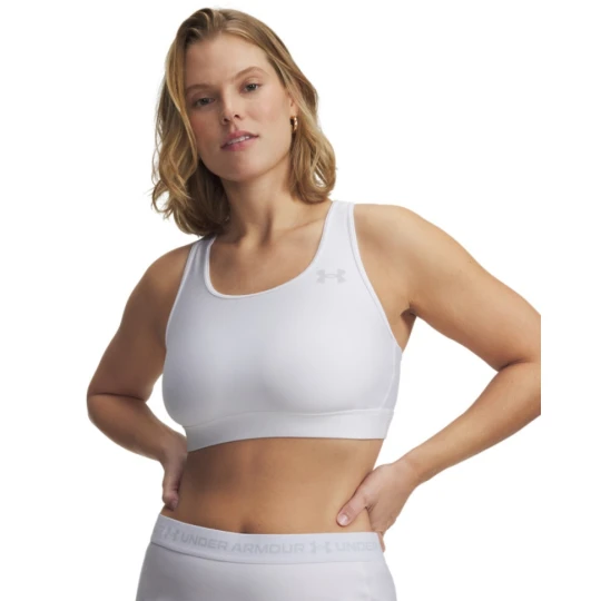 Zdjęcie produktu Damski biustonosz treningowy Under Armour HeatGear Mid - biały
