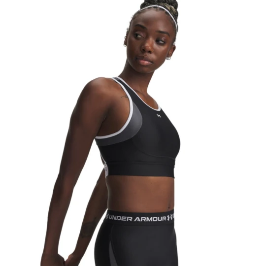Zdjęcie produktu Damski biustonosz treningowy Under Armour UA Crossback Mid Open Back - czarny
