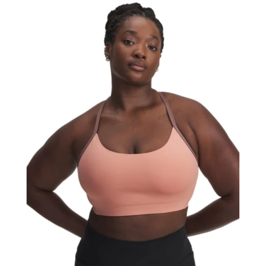 Zdjęcie produktu Damski biustonosz treningowy Under Armour UA Halo Bonded Bra - różowy