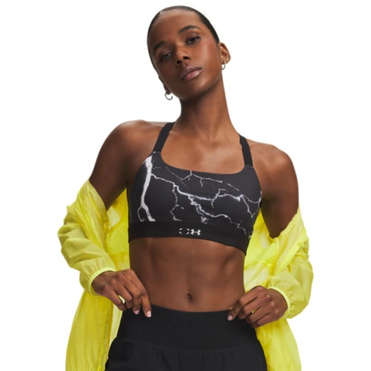 Zdjęcie produktu Damski biustonosz treningowy Under Armour UA HB Run Printed Bra - czarny