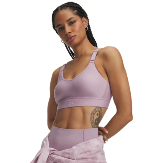 Zdjęcie produktu Damski biustonosz treningowy Under Armour UA Infinity Mid 2.0 Bra - różowy