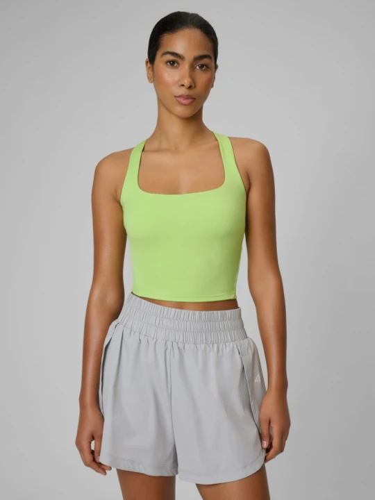 Zdjęcie produktu Damski crop-top treningowy 4F 4FWSS26TFSLF0751 - limonkowy