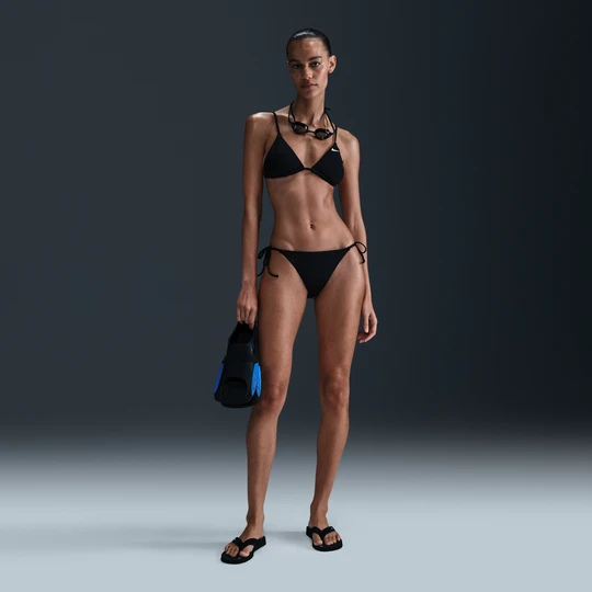 Zdjęcie produktu Damski dół od bikini wiązany sznurkami Nike Swim Effortless Essential - Czerń