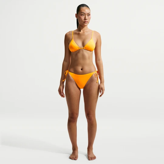 Zdjęcie produktu Damski dół od bikini wiązany sznurkami Nike Swim Effortless Essential - Pomarańczowy