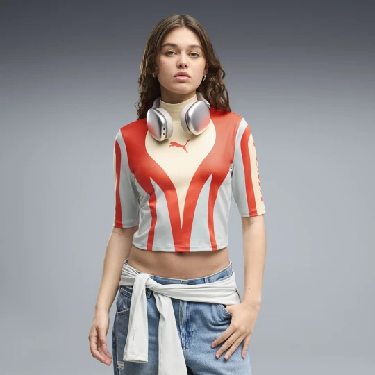 Zdjęcie produktu Damski dopasowany top FUTURE.PUMA.ARCHIVE Moto, Odzież, Żółty
