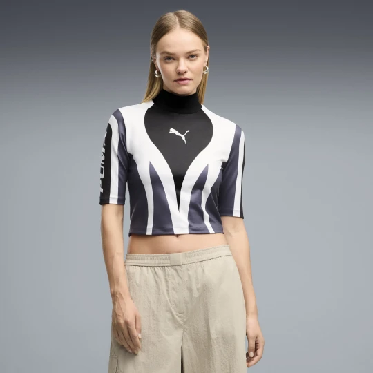 Zdjęcie produktu Damski dopasowany top FUTURE.PUMA.ARCHIVE Moto, Odzież, Czarny