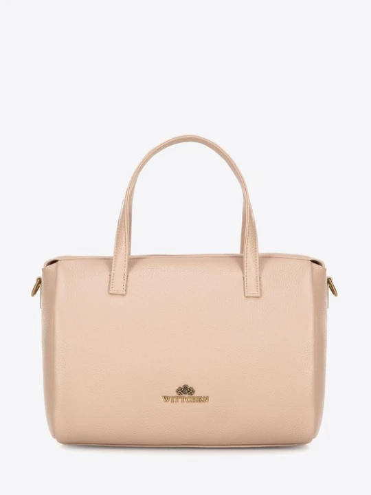 Zdjęcie produktu Damski kuferek ze skóry beżowy Wittchen