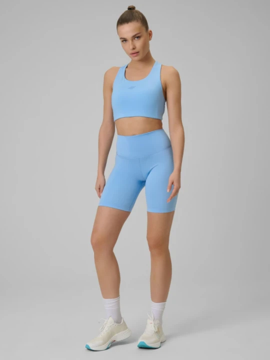 Zdjęcie produktu Damski legginsy kolarki treningowe 4F 4FWSS26TFSTF085 - niebieskie