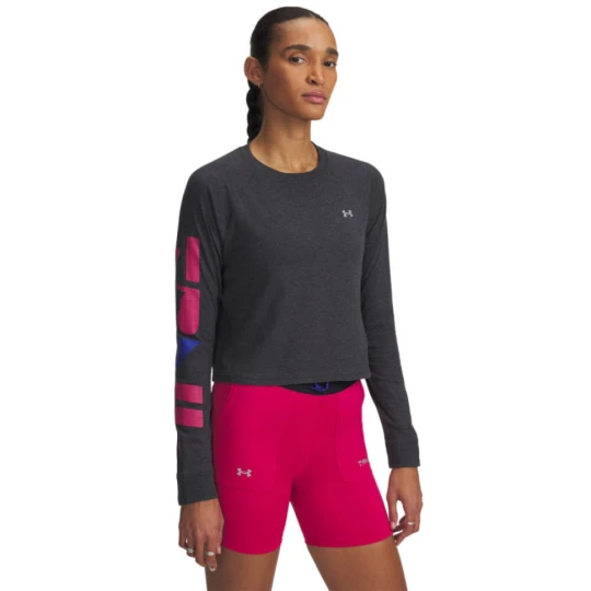 Zdjęcie produktu Damski longsleeve do biegania Under Armour UA Trail Run Graphic LS - czarny