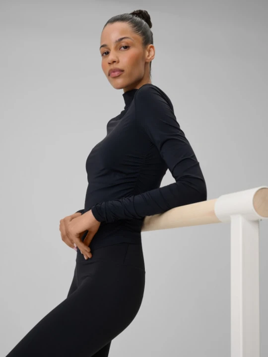 Zdjęcie produktu Damski longsleeve do jogi 4F 4FRSS26TFLOF605 - czarny
