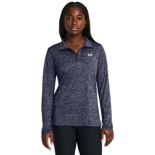 Zdjęcie produktu Damski longsleeve treningowy Under Armour Tech 1/2 Zip- Twist - szary