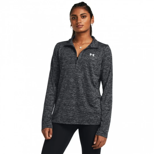Zdjęcie produktu Damski longsleeve treningowy Under Armour Tech 1/2 Zip- Twist - szary
