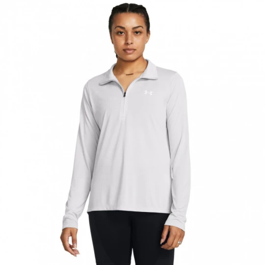Zdjęcie produktu Damski longsleeve treningowy Under Armour Tech 1 / 2 Zip- Twist - szary