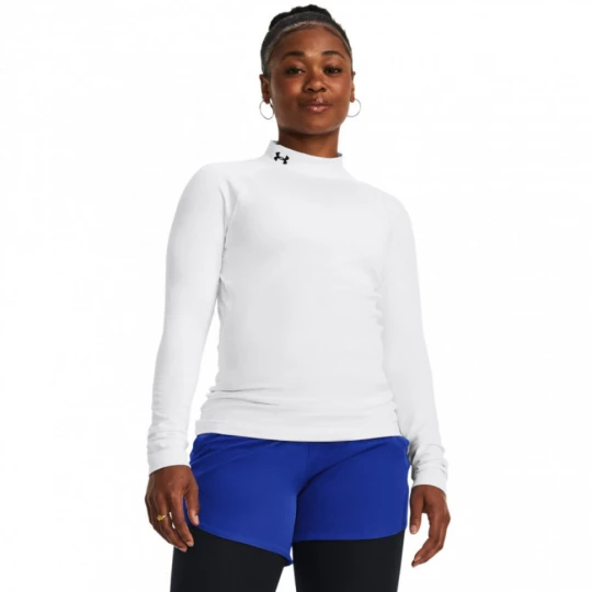Zdjęcie produktu Damski longsleeve treningowy Under Armour UA CG Authentics Mockneck - biały