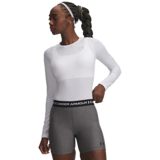 Zdjęcie produktu Damski longsleeve treningowy Under Armour UA HG Authentics Comp LS - biały