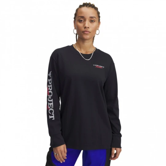 Zdjęcie produktu Damski longsleeve z nadrukiem Under Armour Project Rock W LS Campus T Q1 - czarny