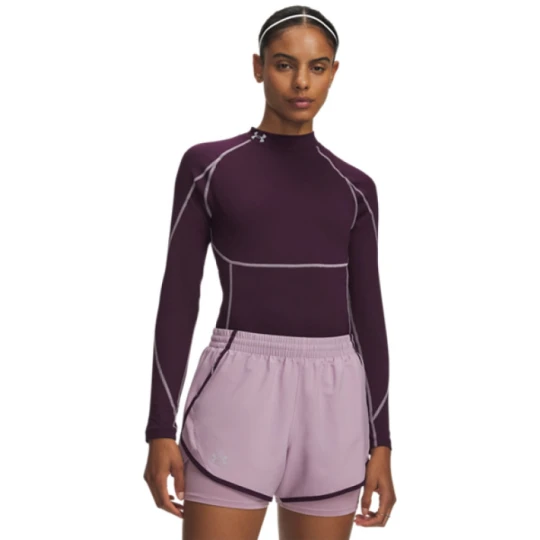 Zdjęcie produktu Damski półgolf kompresyjny Under Armour UA ColdGear Elite Mock - fioletowy