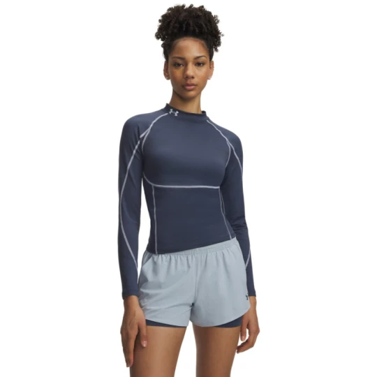 Zdjęcie produktu Damski półgolf kompresyjny Under Armour UA ColdGear Elite Mock - niebieski