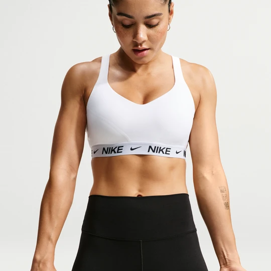 Zdjęcie produktu Damski regulowany stanik sportowy z wkładkami Nike Indy High Support - Biel