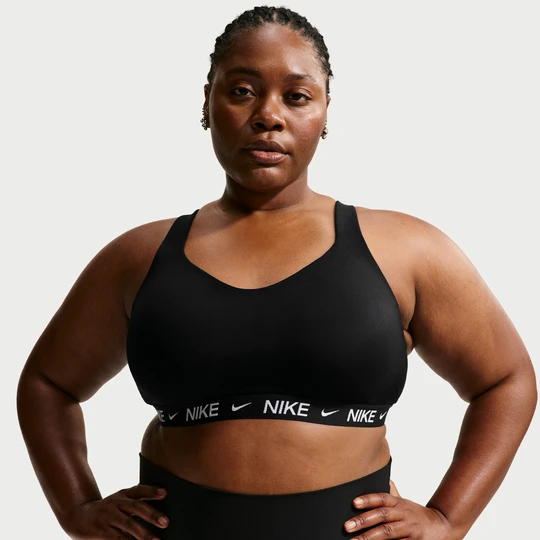 Zdjęcie produktu Damski regulowany stanik sportowy z wkładkami Nike Indy High Support (duże rozmiary) - Czerń