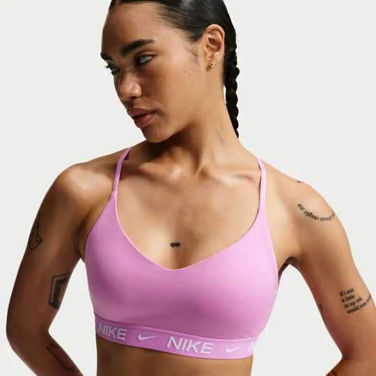 Zdjęcie produktu Damski regulowany stanik sportowy z wkładkami Nike Indy Light Support - Fiolet