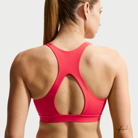 Zdjęcie produktu Damski stanik sportowy Nike Universa z wkładkami i średnim wsparciem - Czerwony