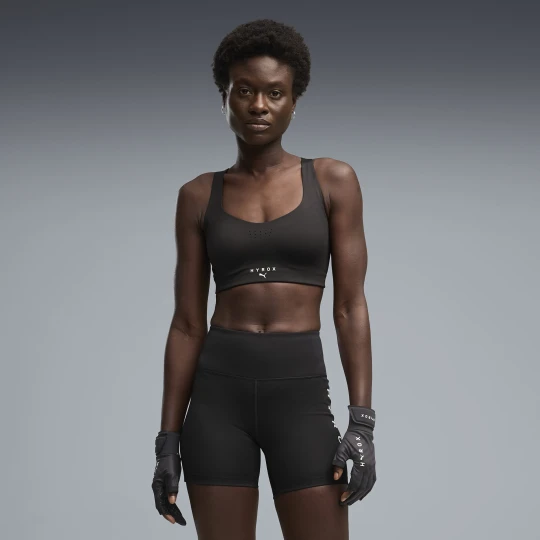Zdjęcie produktu Damski stanik sportowy PUMA x HYROX PWRMODE dla kobiet, OdzieÅ¼, Czarny