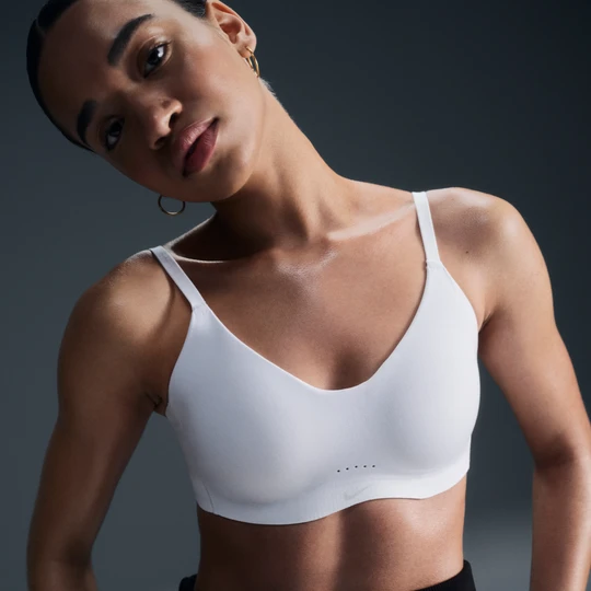 Zdjęcie produktu Damski stanik sportowy z wkładkami i możliwością zmiany stylizacji Nike Alate Minimalist - Biel