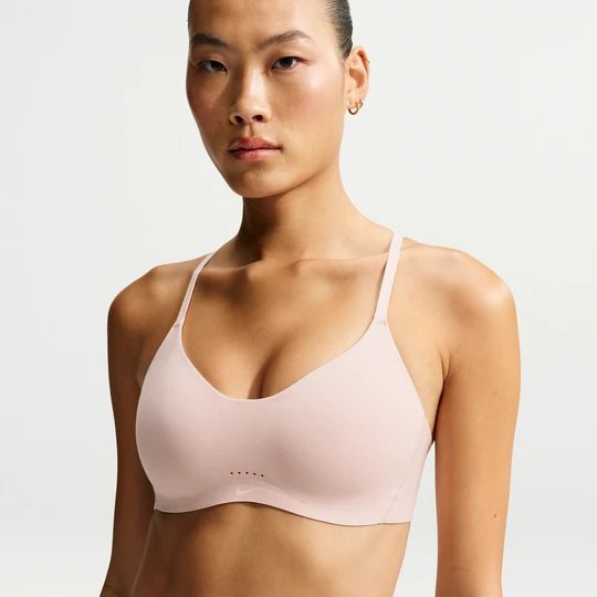 Zdjęcie produktu Damski stanik sportowy z wkładkami i możliwością zmiany stylizacji Nike Alate Minimalist - Brązowy