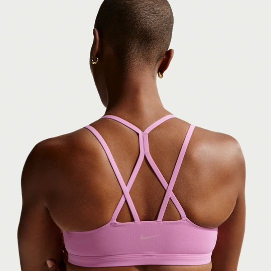 Zdjęcie produktu Damski stanik sportowy z wkładkami zapewniający lekkie wsparcie Nike Zenvy Strappy - Fiolet