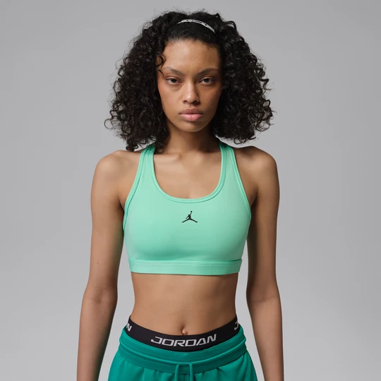 Zdjęcie produktu Damski stanik z wkładkami zapewniający średnie wsparcie Jumpman Jordan Sport - Zieleń