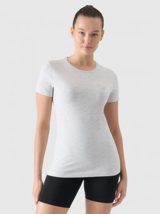 Zdjęcie produktu Damski t-shirt basic 4F 4FWMM00TTSHF2255 - szary