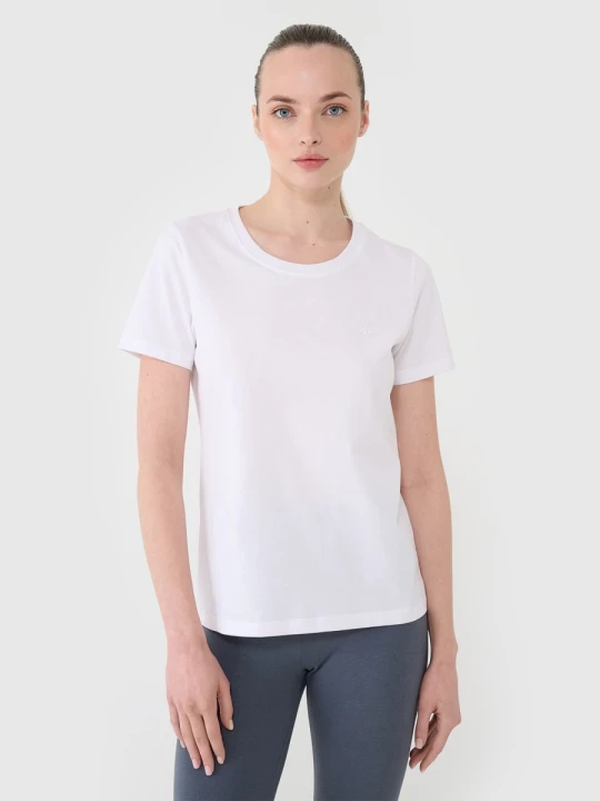 Zdjęcie produktu Damski t-shirt basic 4F 4FWMM00TTSHF2356 - biały