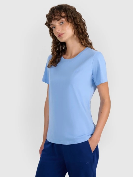 Zdjęcie produktu Damski t-shirt basic 4F 4FWMM00TTSHF2356 - niebieski