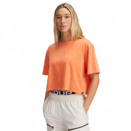 Zdjęcie produktu Damski t-shirt basic Under Armour UA Rival Wash SS - pomarańczowy