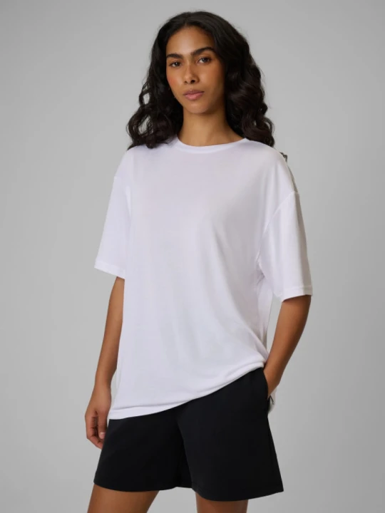 Zdjęcie produktu Damski t-shirt bez nadruku 4F 4FRSS26TTSHF4262 - biały