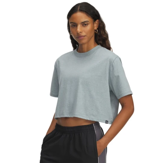 Zdjęcie produktu Damski t-shirt crop-top Under Armour UA Rival SS - niebieski