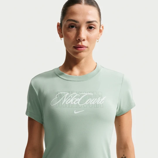 Zdjęcie produktu Damski T-shirt do tenisa z krótkim rękawem NikeCourt Heritage - Zieleń