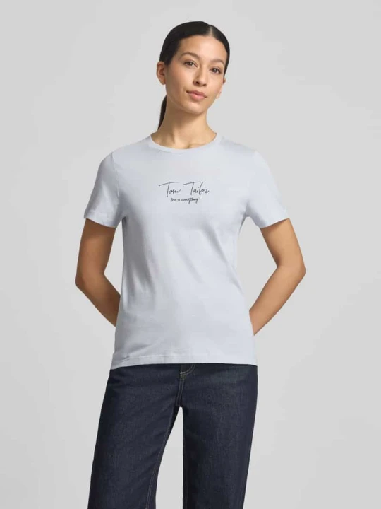 Zdjęcie produktu Damski t-shirt, krój regular fit z mieszanka bawełny ekologicznej Tom Tailor