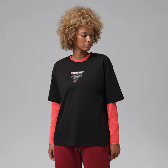 Zdjęcie produktu Damski T-shirt o fasonie typu girlfriend Jordan - Czerń
