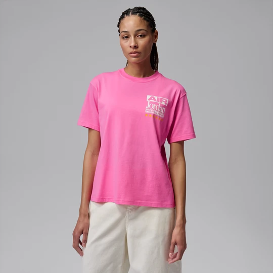 Zdjęcie produktu Damski T-shirt o fasonie typu girlfriend Jordan Flight - Różowy