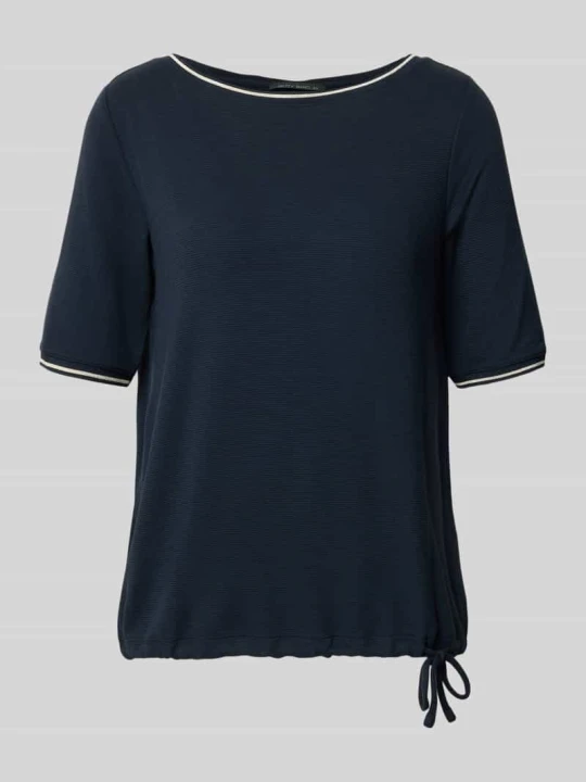 Zdjęcie produktu damski t-shirt o kroju loose fit z mieszanki wiskozy model 'LT JUNI' Betty Barclay Granatowy