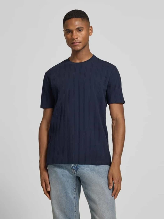 Zdjęcie produktu damski t-shirt o kroju regular fit z bawełny Guess Granatowy