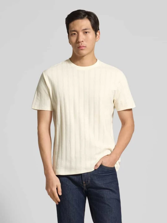 Zdjęcie produktu damski t-shirt o kroju regular fit z bawełny Guess Złamany biały